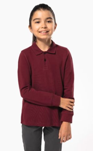 Polo manches longues enfant – Image 2
