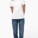 Polo piqué manches courtes femme
